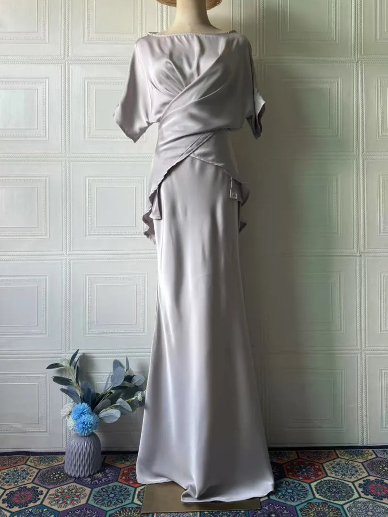 סט חצאית וטופ סאטן- מוריה