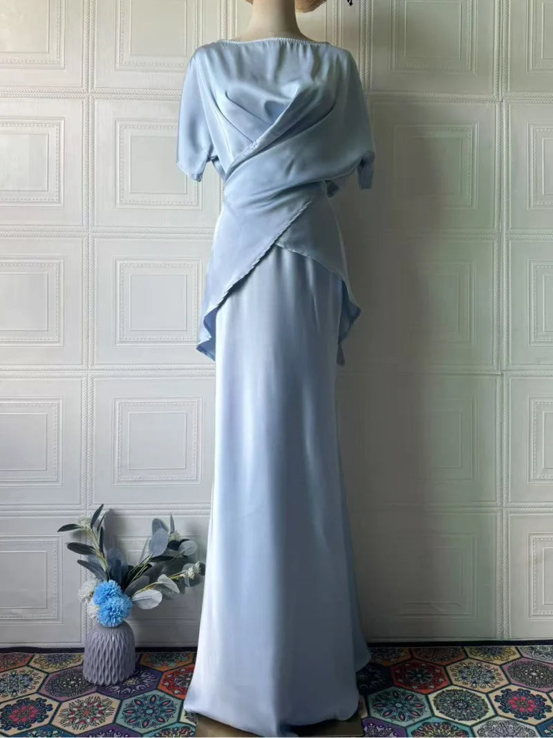 סט חצאית וטופ סאטן- מוריה